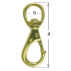 Hook Snap Swivel Eye Brass 80mm (164204)