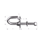 Hook Ski Tow Stainless Steel With C/P Bronze Base (192650)