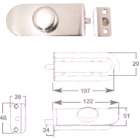 Catch Transom Door Cast G316 Stainless Steel (193018)