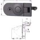 Catch Door Lever C/W Lock C/P Zinc Alloy (193140)